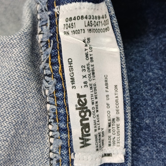 Wrangler George Strait Cowboy Cut Blue Jeans Size 38x 32 31MGSHD - Picture 15 of 16